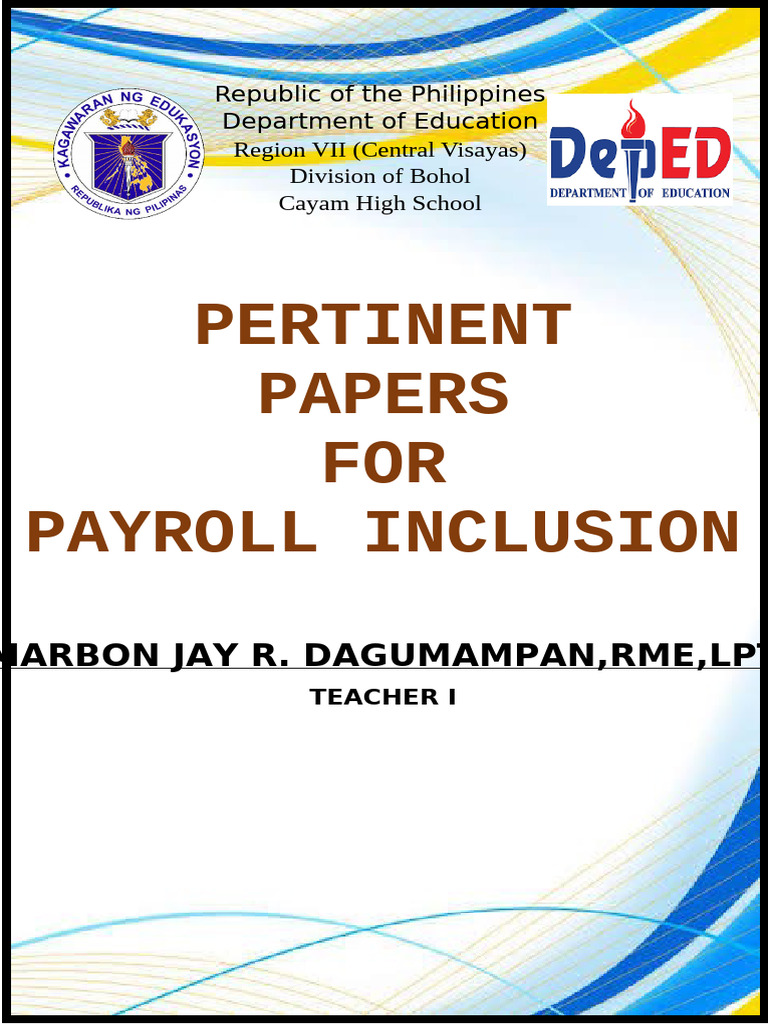 Payroll Inclusion Documents for Cayam HS | PDF