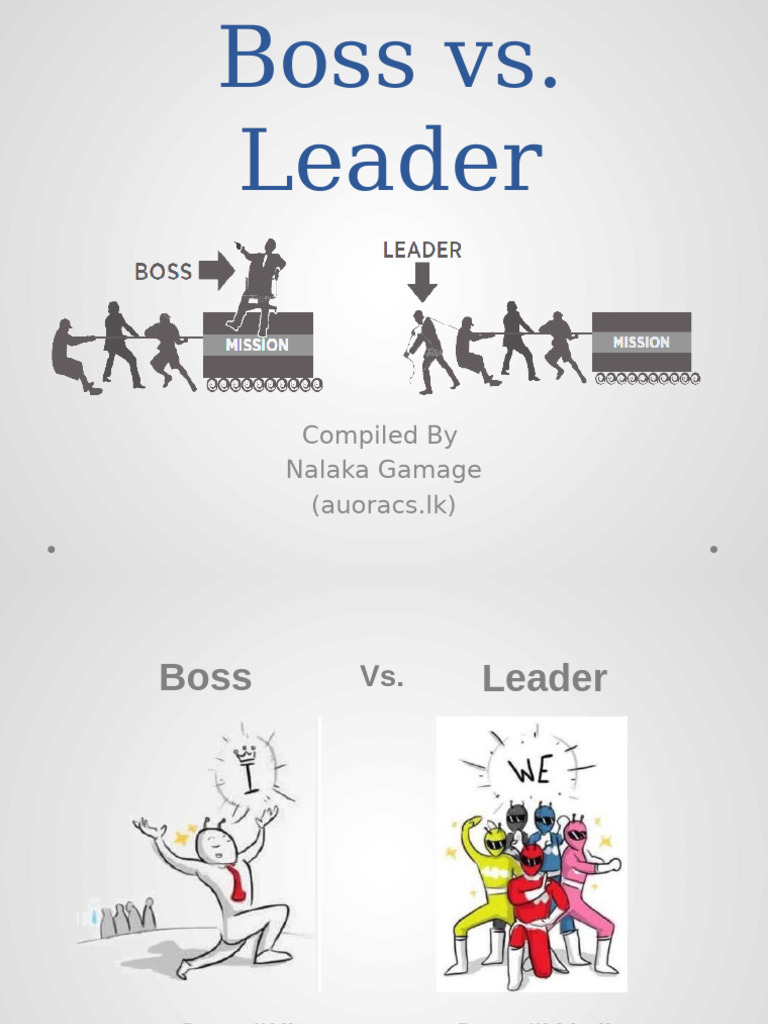 Boss Vs Leader 170212162043 | PDF