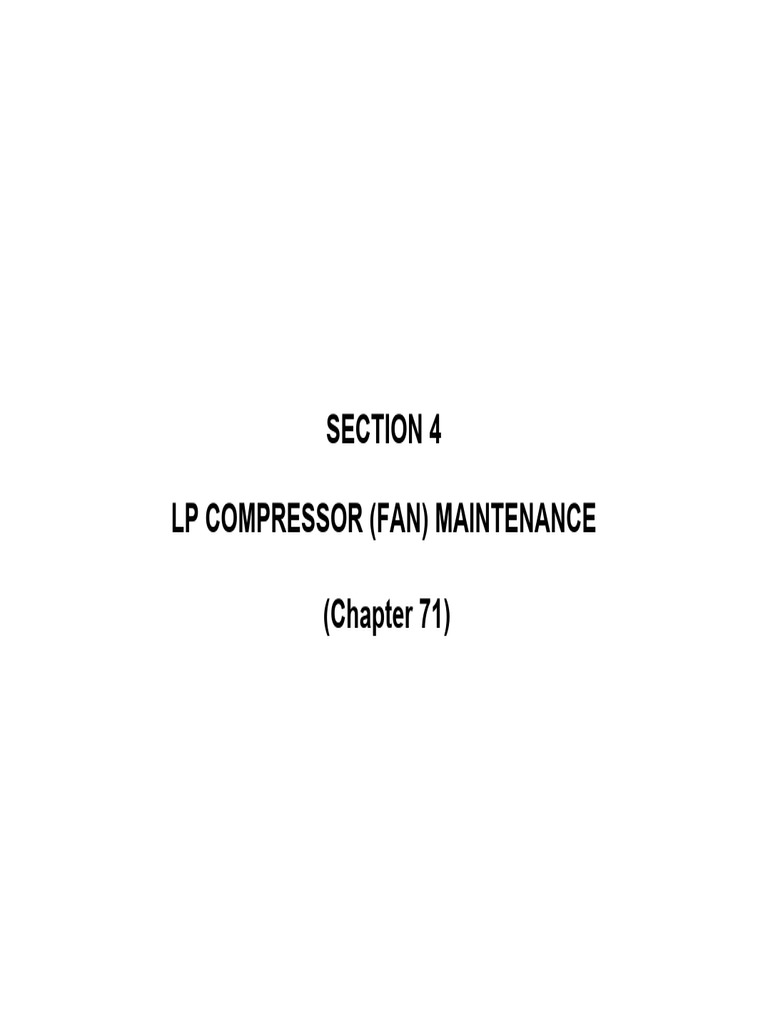 LP Compressor Maintenance Guide | PDF | Aviation | Aircraft