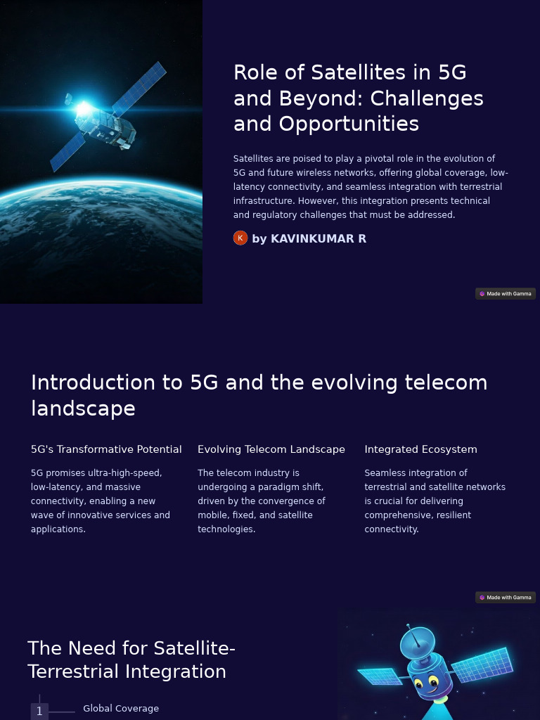 Role of Satellites in 5G and Beyond Challenges and Opportunities | PDF ...