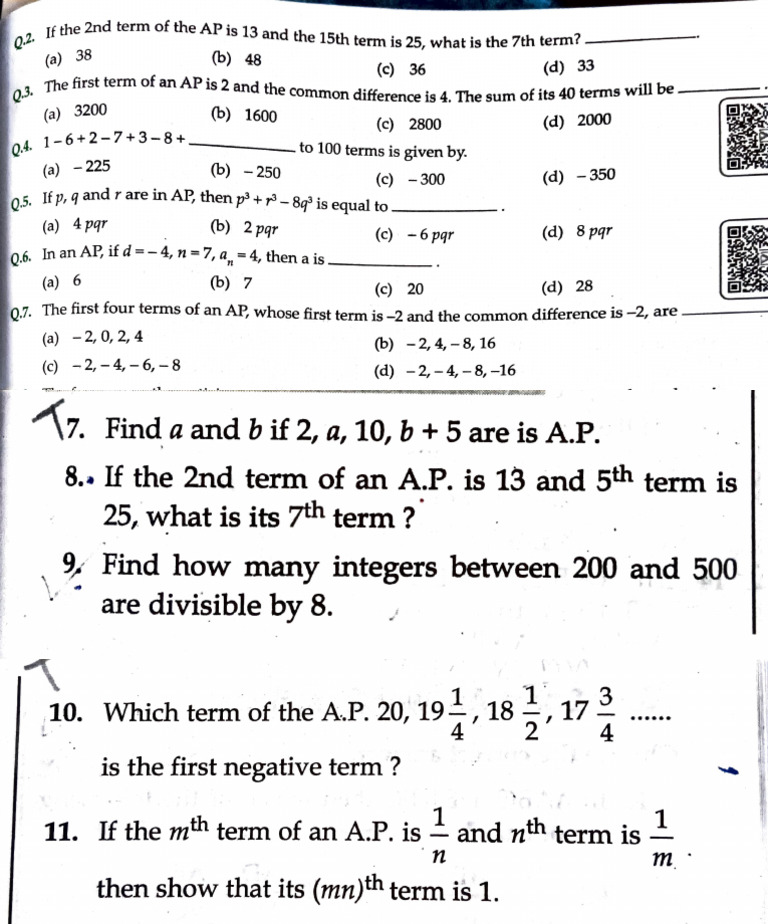 Arithmetic Progression Problems | PDF