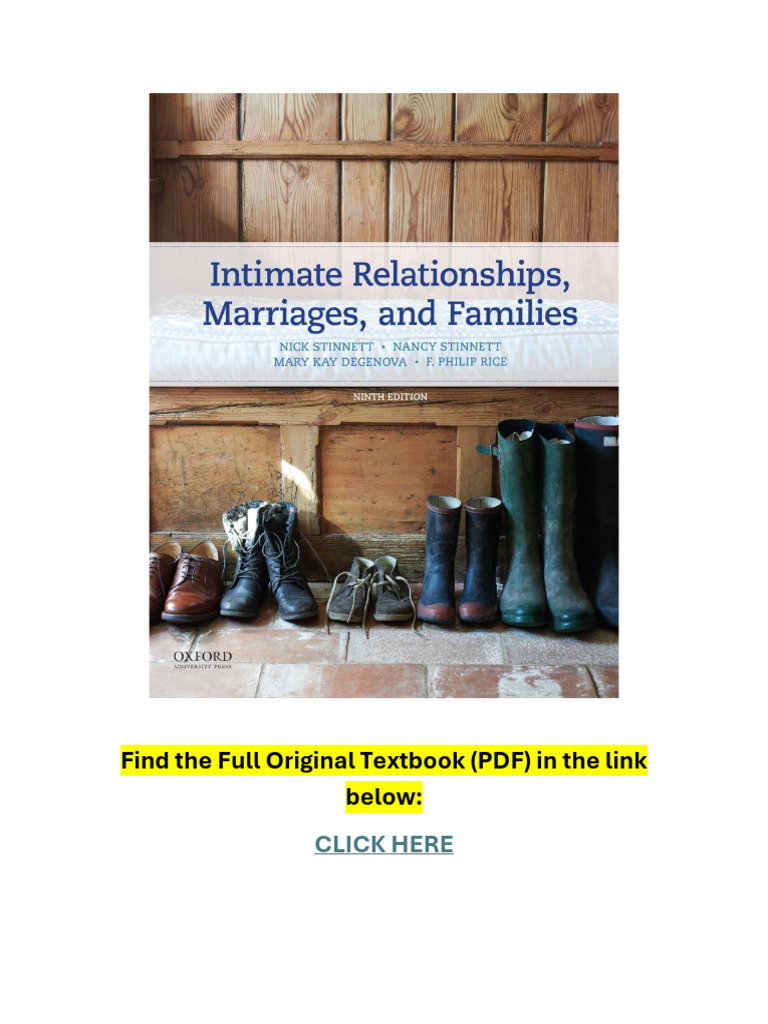 Intimate Relationships and Families 9th Ed. | PDF | Intimate