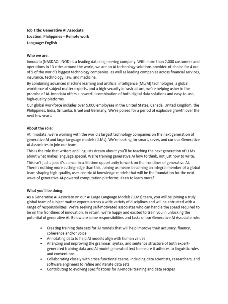 Generative AI Associate JD VN 3 | PDF | Artificial Intelligence ...