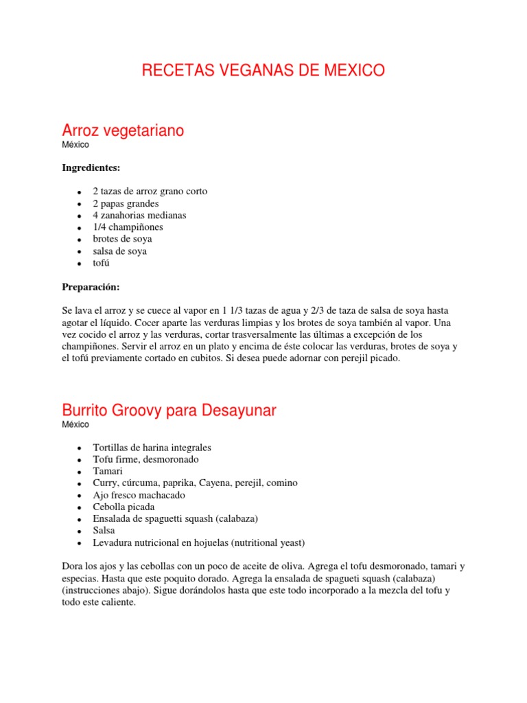 Recetas Veganas Mexicanas Auténticas | PDF | Cilantro | ensalada