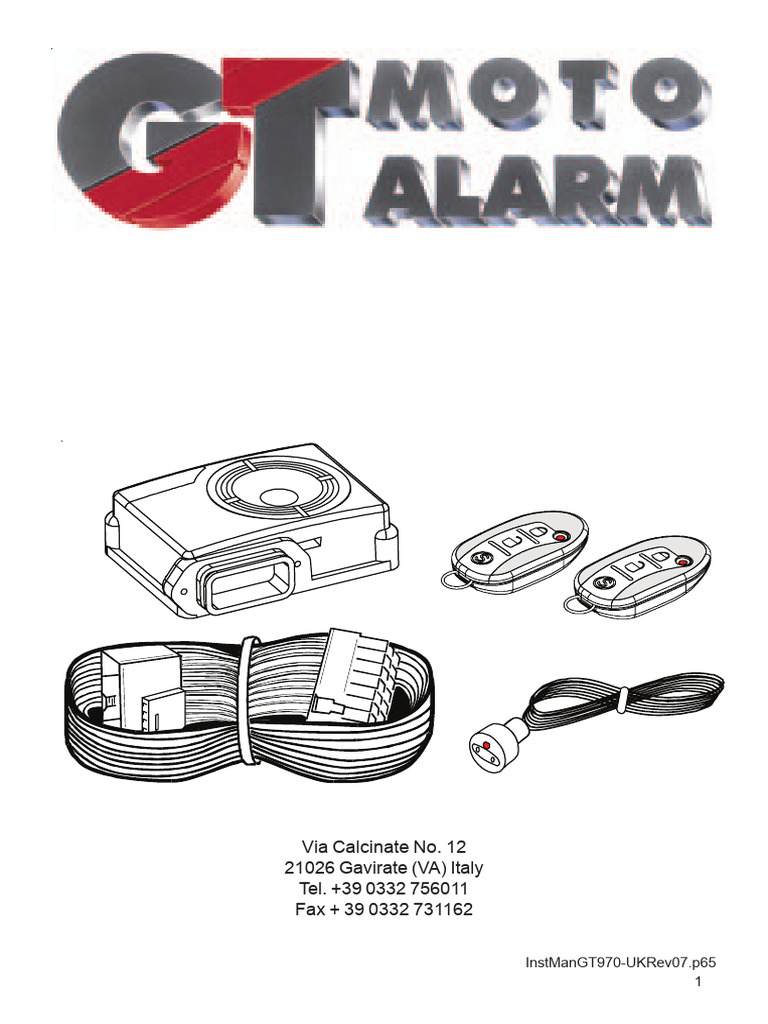 GT970 Alarm System Manual | PDF | Remote Control | Light Emitting Diode