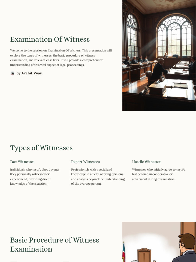 Examination Of Witness Pdf