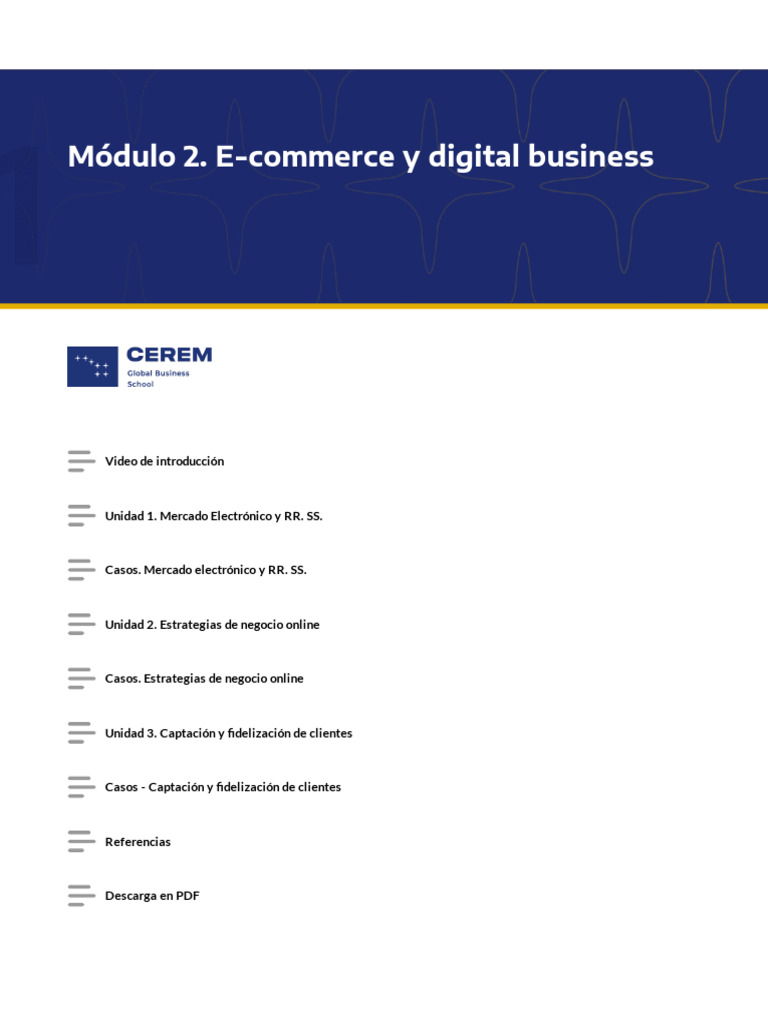 Módulo 2 E Commerce Y Digital Business Pdf Comercio Electrónico