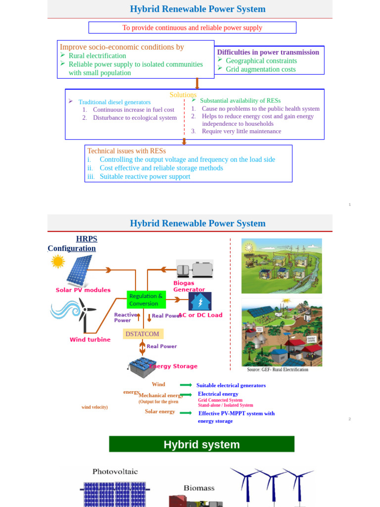 Hybrid Renewable Power Systems Overview | PDF | Wind Power ...