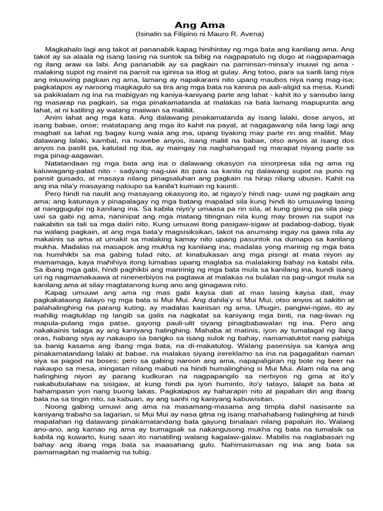 M. Kwento - Ang Ama | PDF