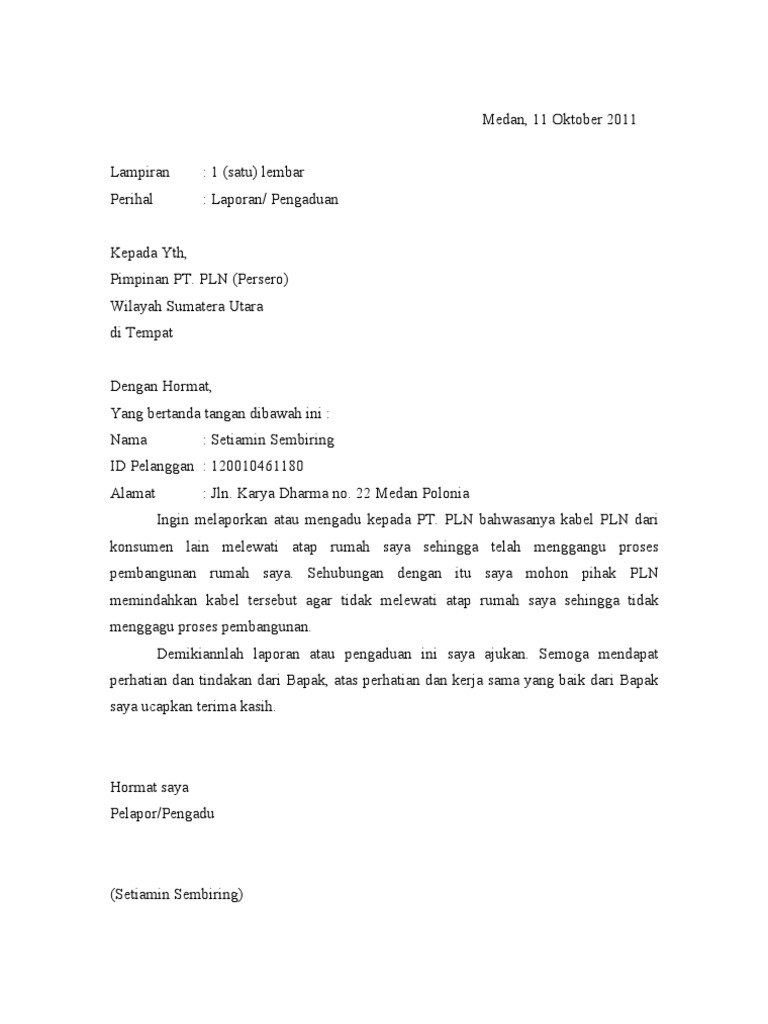 Pengaduan Pln