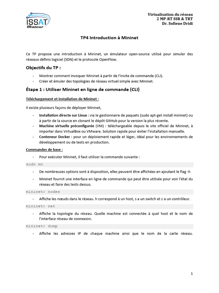 Introduction à l'installation de Mininet | PDF | VMware | Informatique