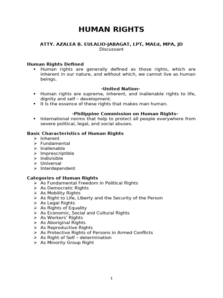 Understanding Human Rights in the Philippines | PDF | Right To Silence ...