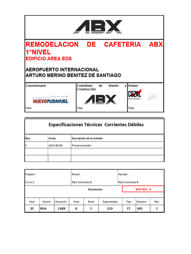 Id Rga Cabx X 1 Eld Et 001 C | PDF | Telecomunicaciones | Ingenieria ...