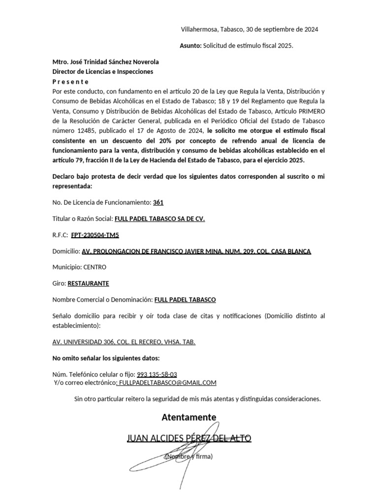 Solicitud | PDF