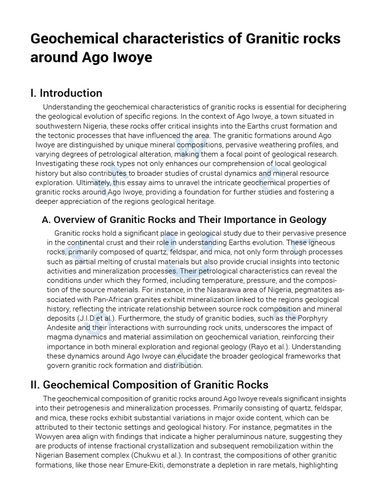 AI Generated Geochemical-Characteristics-Of-Granitic-Rocks-Around-Ago ...
