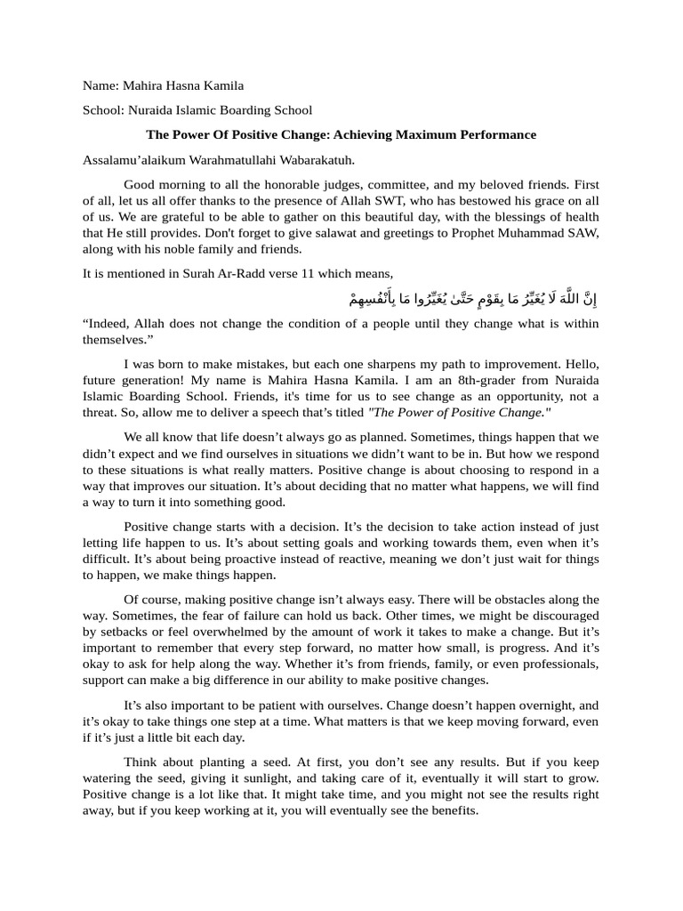 The Power of Positive Change - Eng | PDF