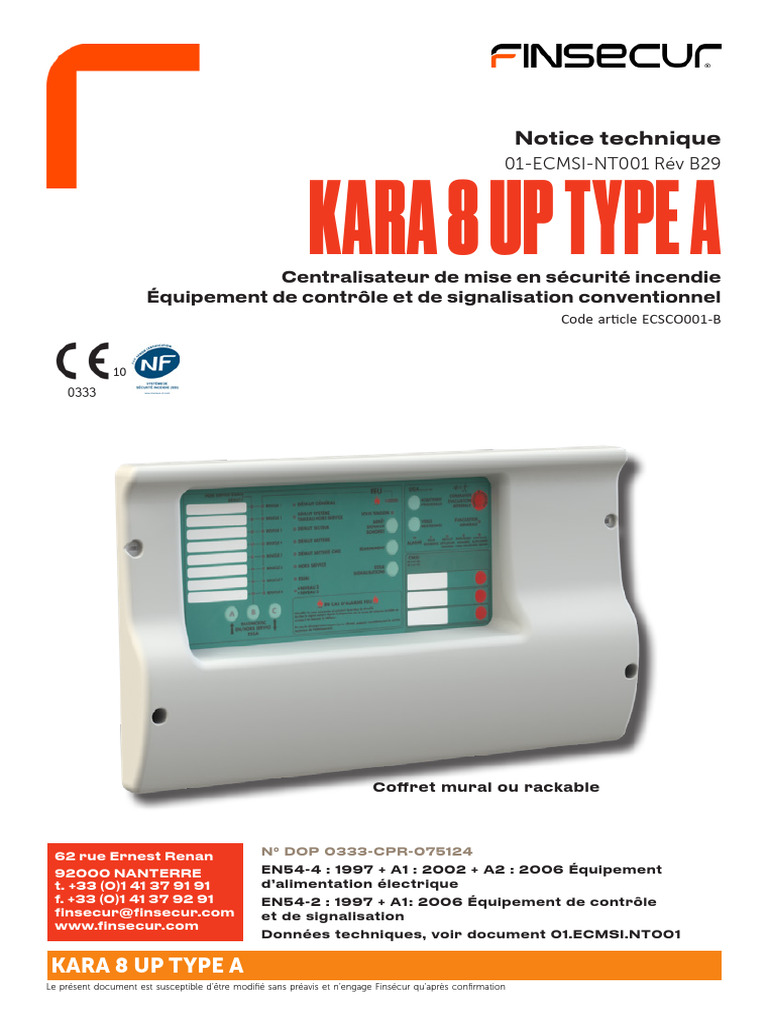 Installation 01 ECMSI NT001 Rev-B29 Kara-8-Up-Type-A 20-03-2019 | PDF ...