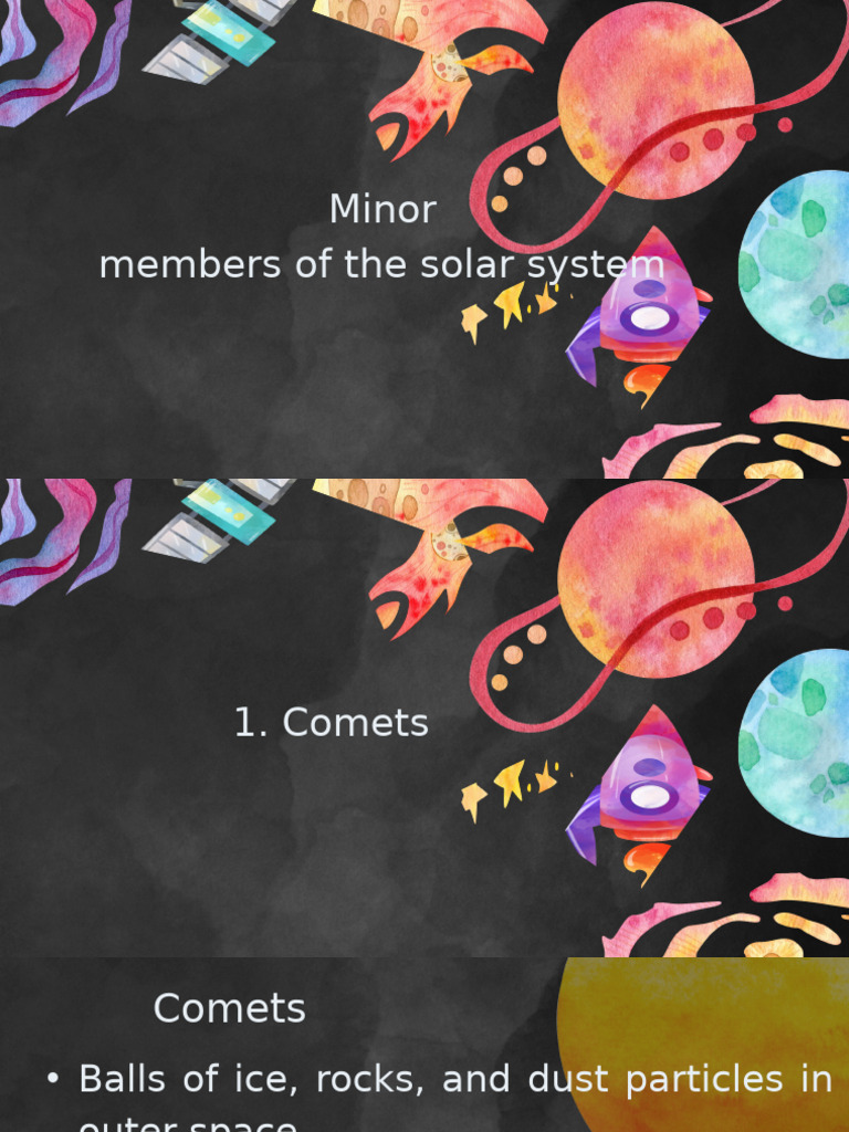 Minor Members of The Solar System | PDF | Meteoroid | Comet