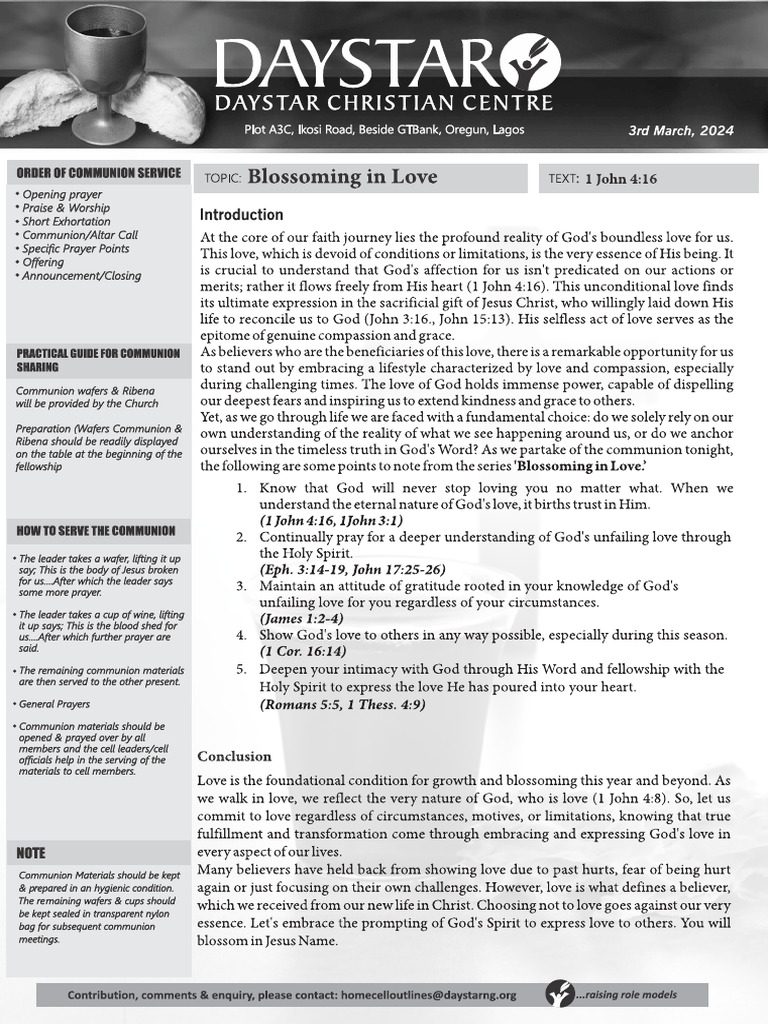 Communion Outline Mar. 03. 2023 | PDF
