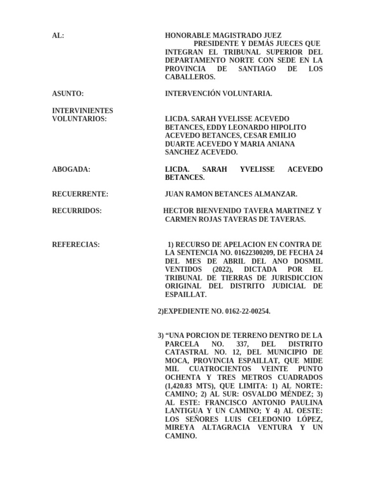 Instancia Sarah Yvelisse | PDF | República Dominicana | Ley constitucional