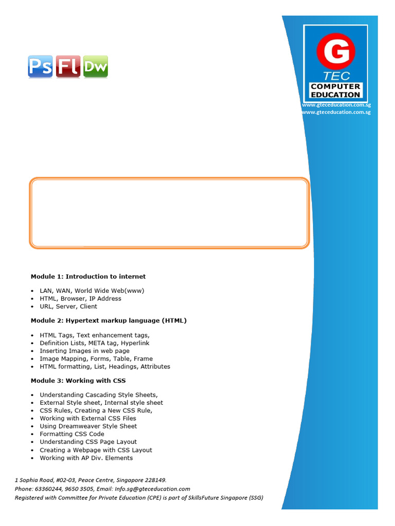 Comprehensive Web Designing Course | PDF | World Wide Web | Internet & Web
