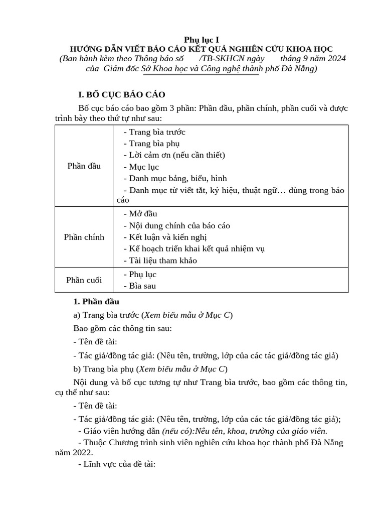 2.1. Phu Luc 1 Mau BCTK | PDF