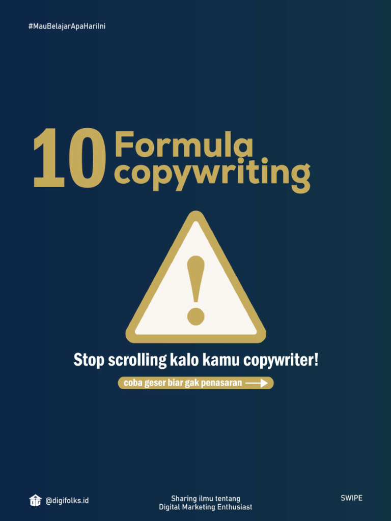 10 Formula Copywriting - #MauBelajarApaHariIni | PDF