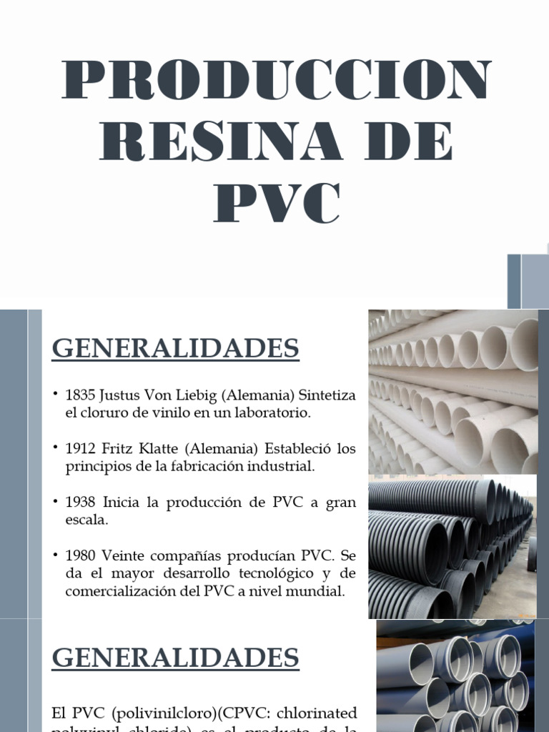 Produccion de PVC | PDF | Cloruro de polivinilo | Sustancias químicas