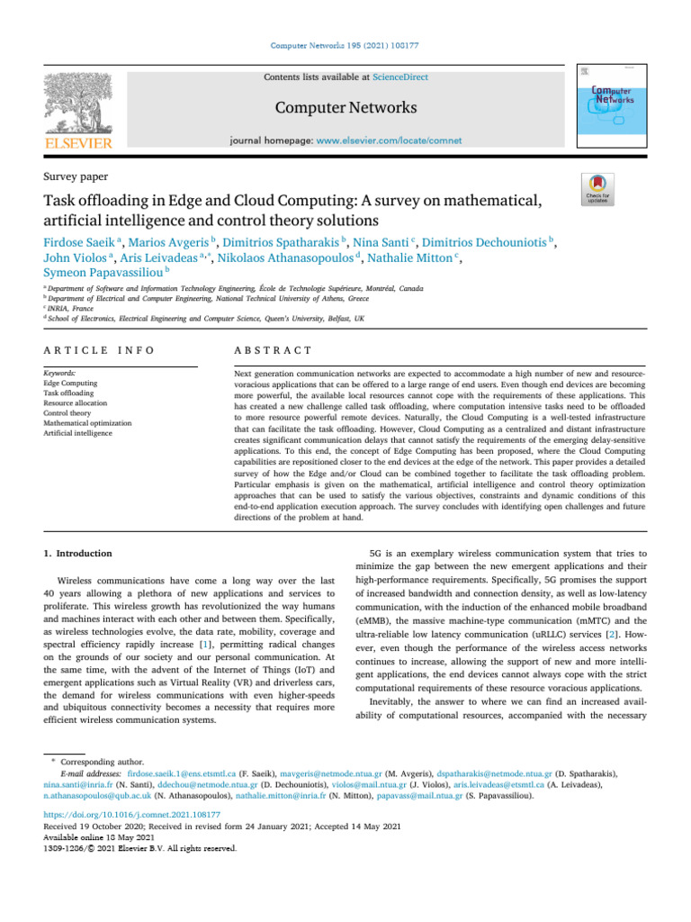 Task Offloading in Edge and Cloud Computing | PDF | Cloud Computing ...