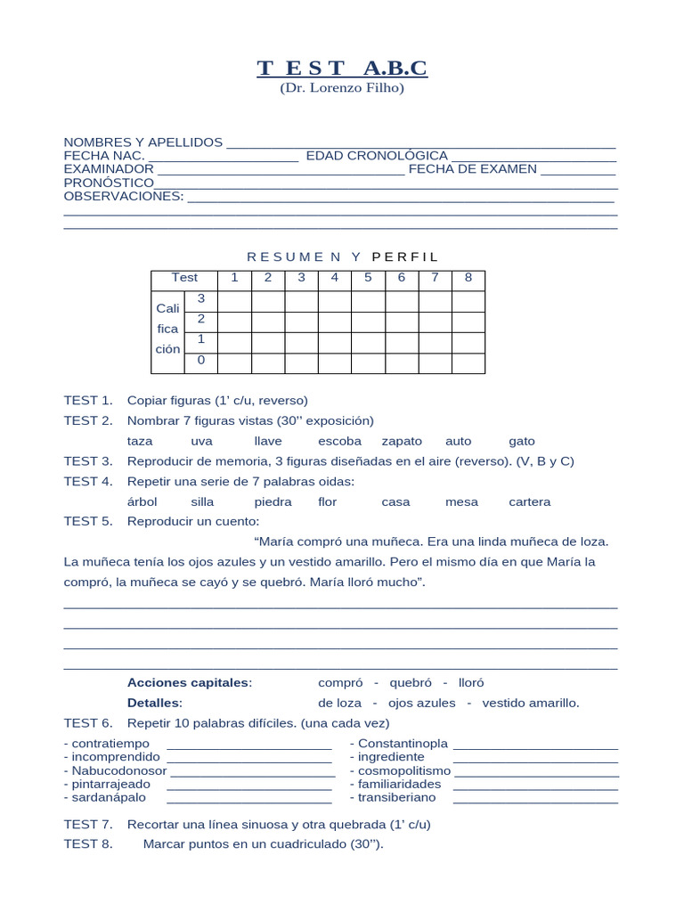 Test Abc1 | PDF | Papel | Evaluación
