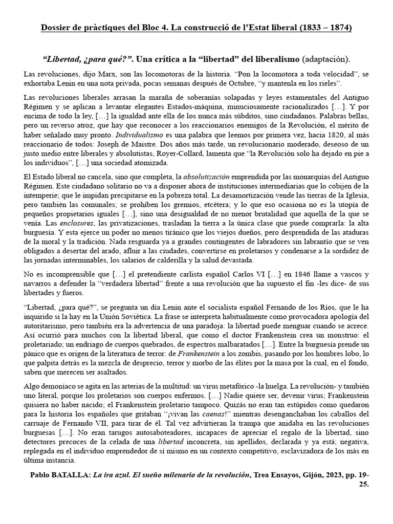 Dossier Pràctiques Bloc 4 - Sol | PDF | Ciencias Políticas | España