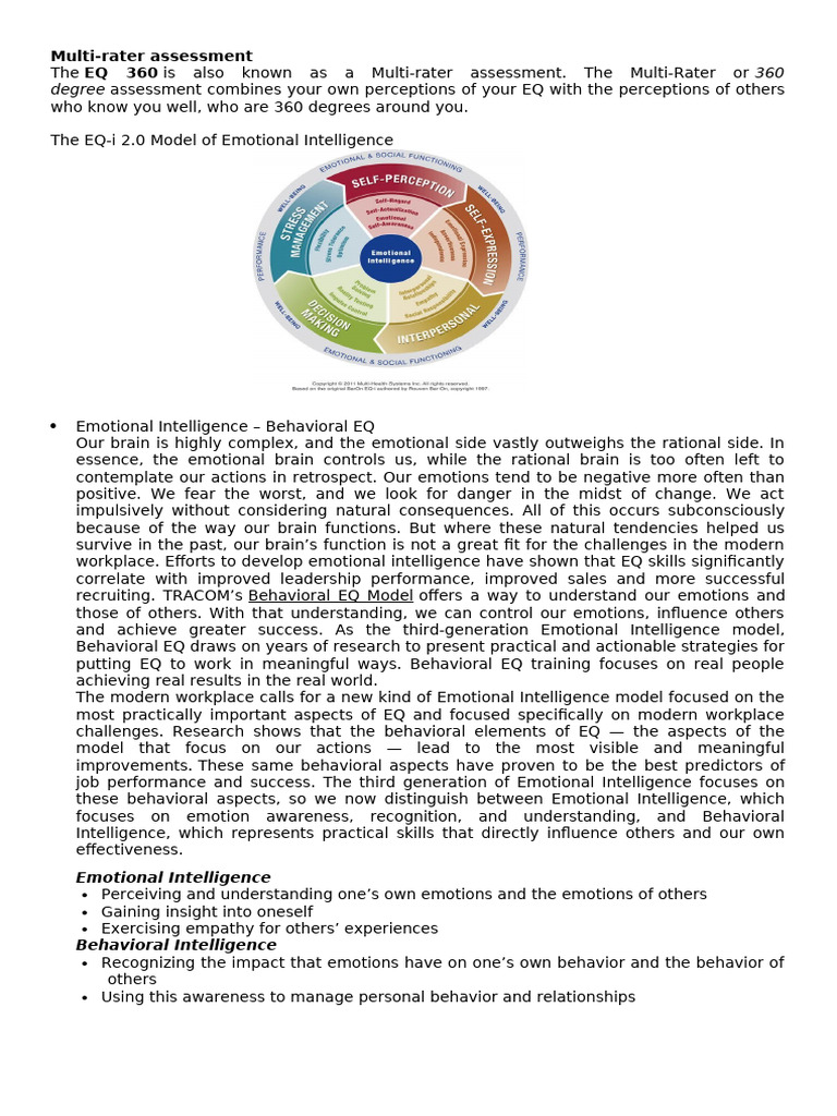Emotional Intelligence | PDF | Emotional Intelligence | Rational ...