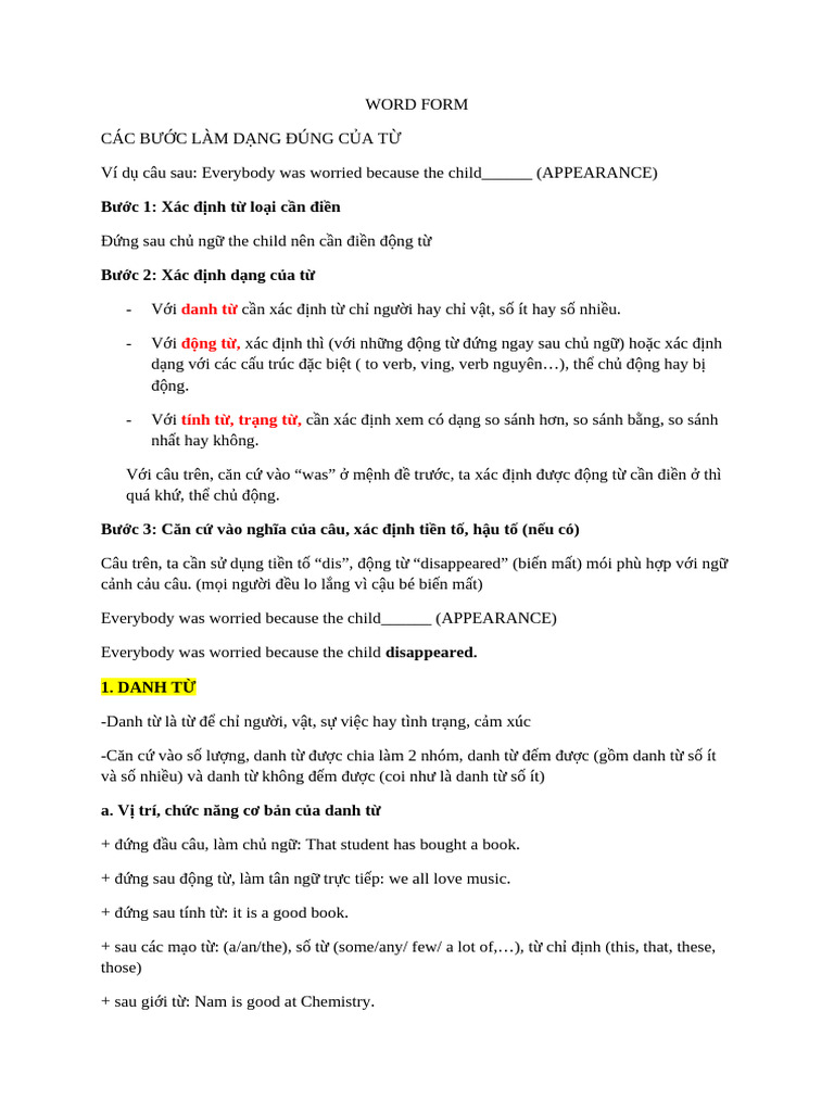 Word Form | PDF