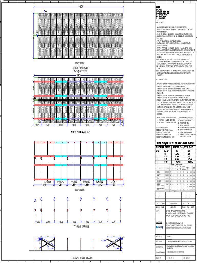 MMS GA Drawing for Choksi Heraeus Project | PDF | Deep Foundation | Screw