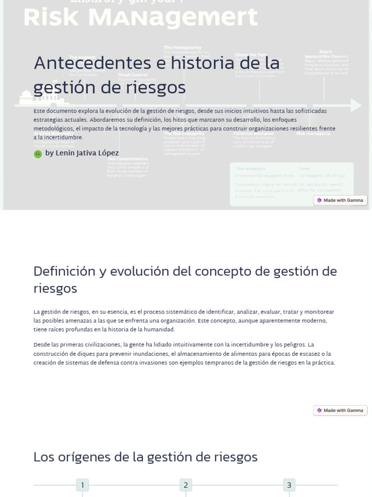 Evolución de la gestión de riesgos | PDF | Riesgo | Gestión de riesgos
