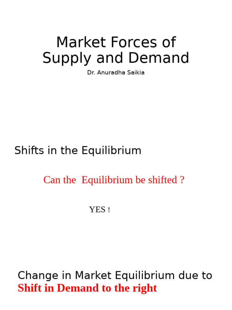 Shifts in Equlibrium | PDF | Economic Equilibrium | Supply (Economics)