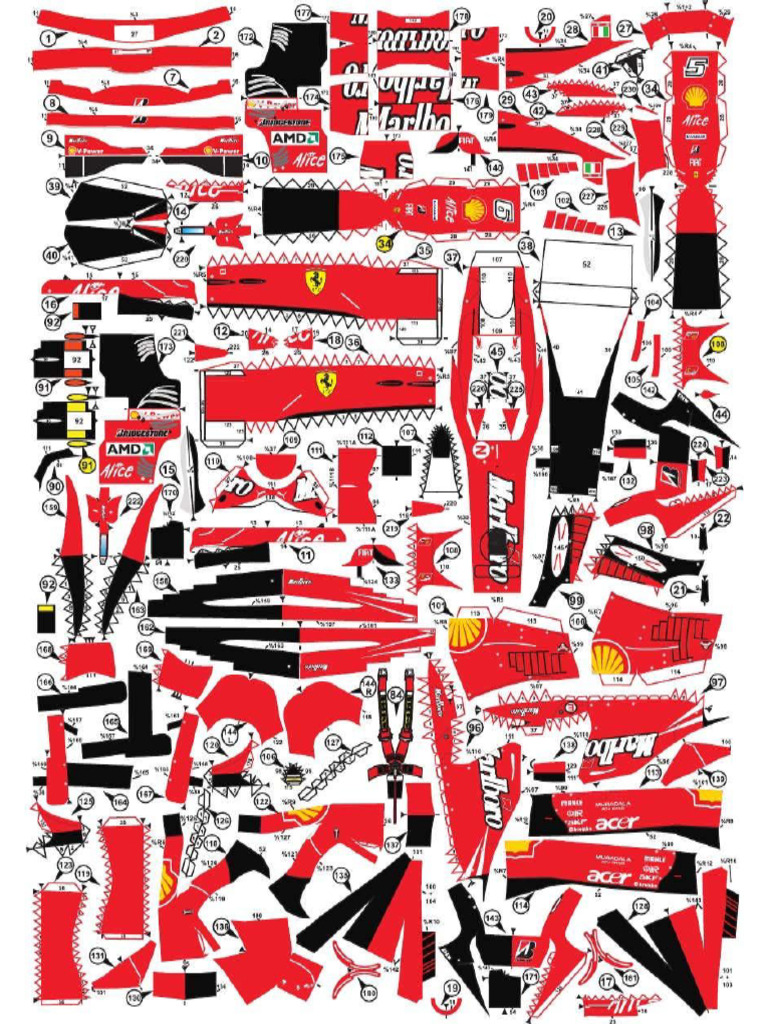 Papercraft Ferrari SF21 A Color | PDF