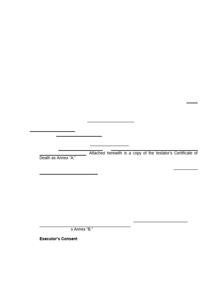 EXHIBIT A - PETITION | PDF | Will And Testament | Probate