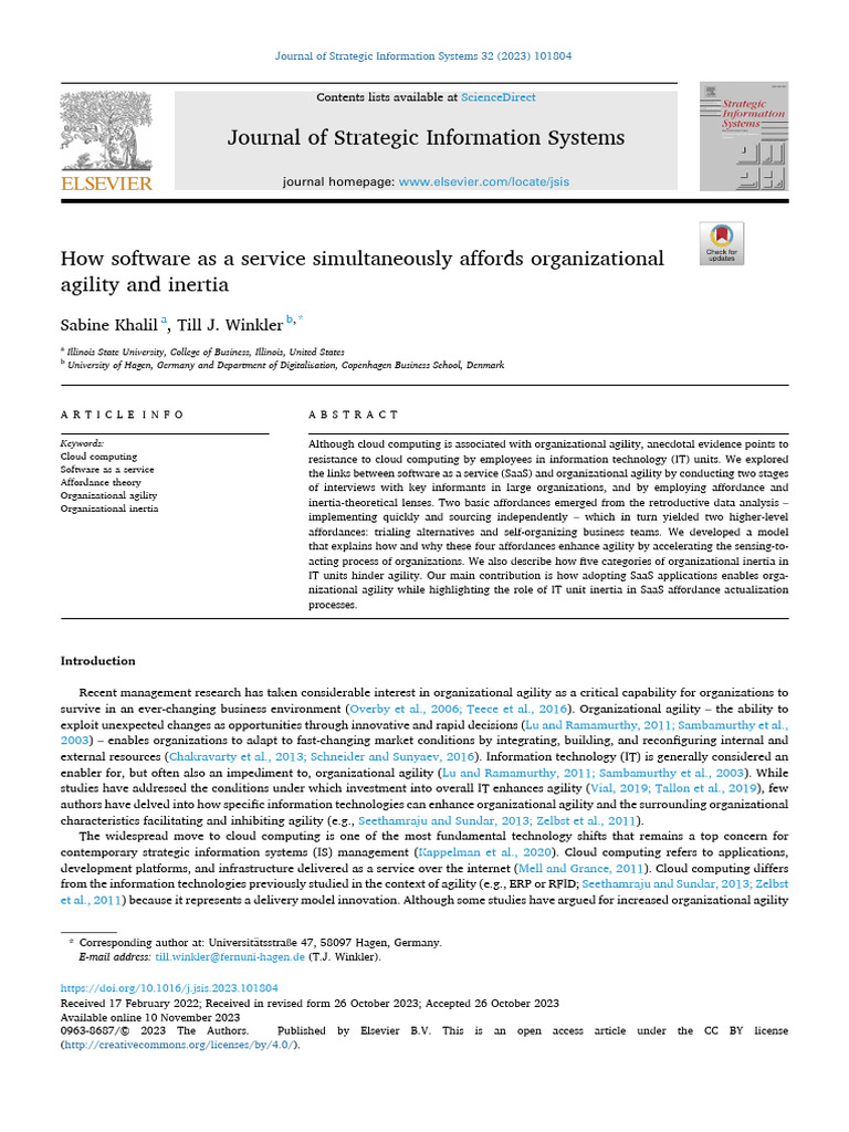 SaaS: Boosting Agility & IT Inertia | PDF | Cloud Computing | Software ...
