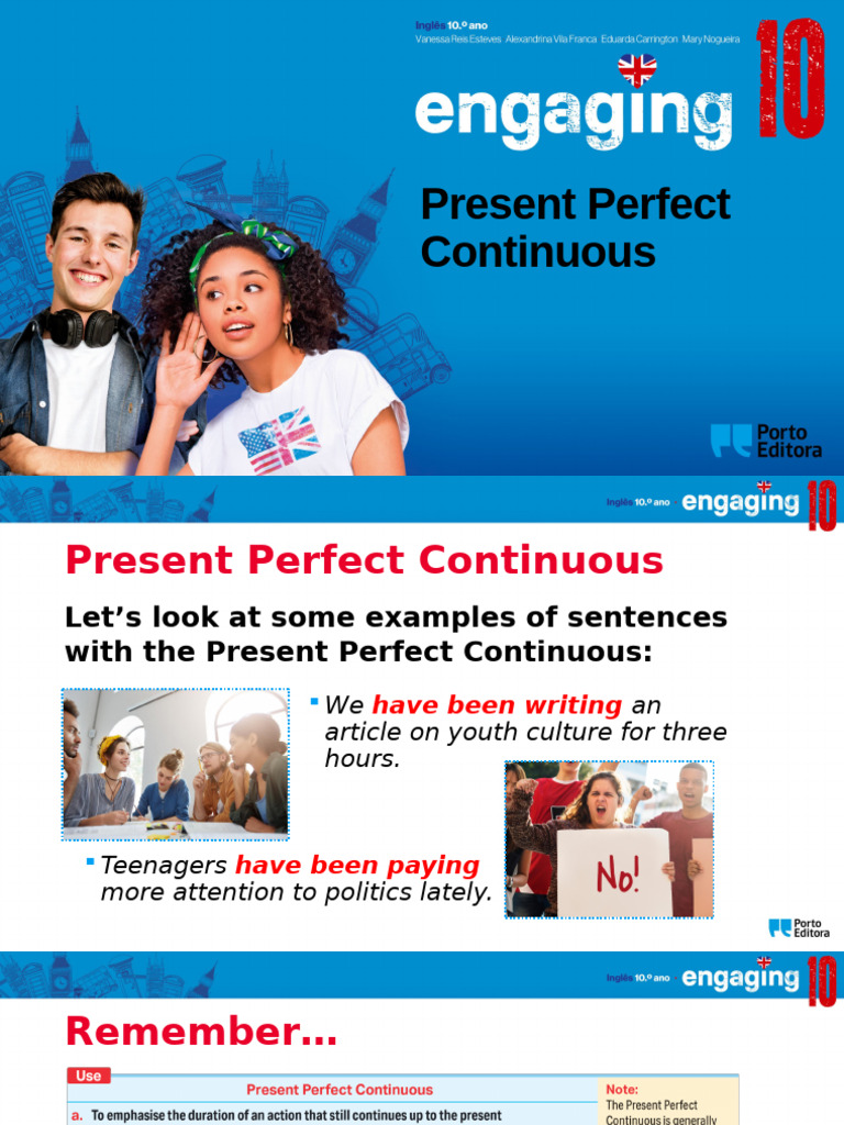 Enga10 Present Perfect Continuous | PDF | Grammar | Linguistics
