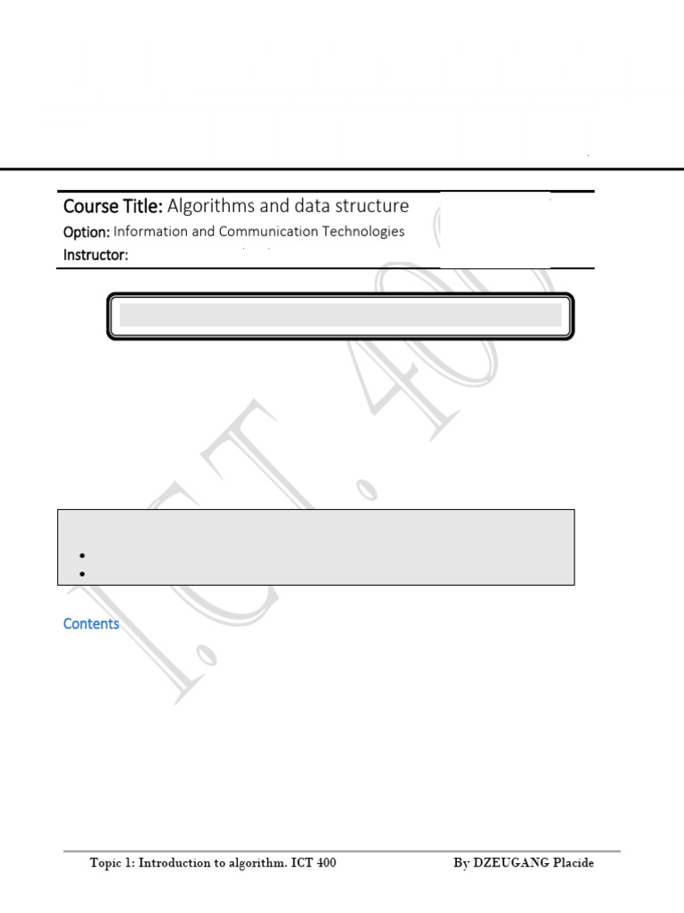 CHAP 1- Basic concepts in algorithm | PDF | Algorithms | Computer ...