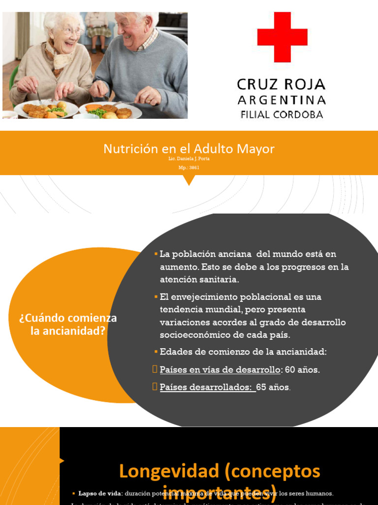 Nutrición y Salud en Adultos Mayores | PDF | Dieta | Alimentos