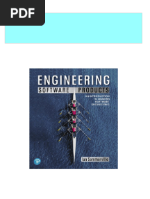 Engineering Software Products: An Introduction to Modern Software Engineering 1st Edition Ian Sommerville All Chapters Instant Download