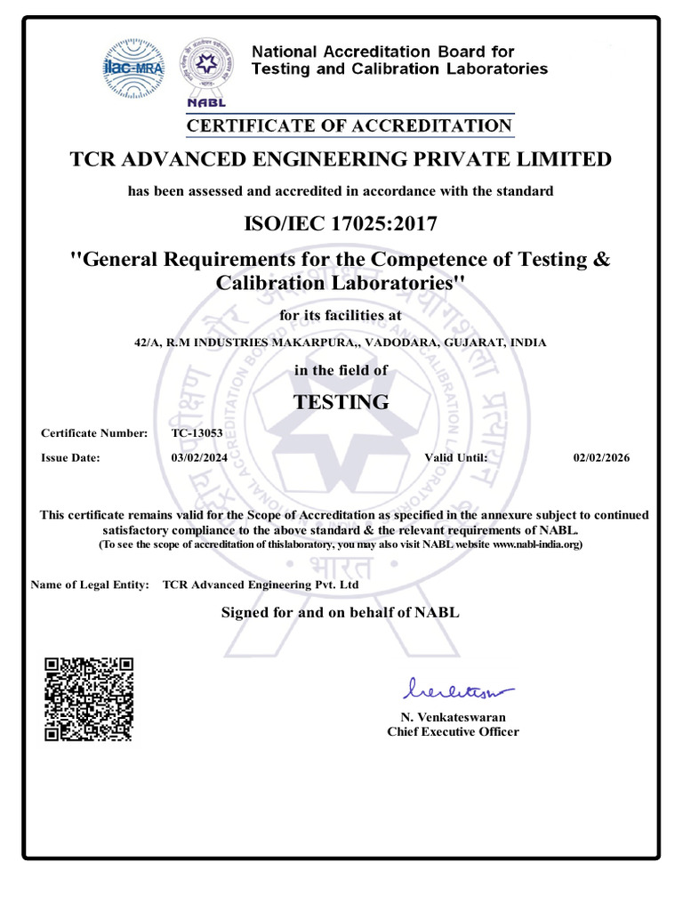 Certificate TC-13053 PDF | PDF