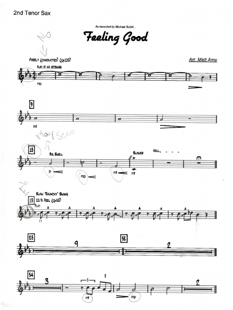 Feeling Good Sax Tenor 2 Pdf 