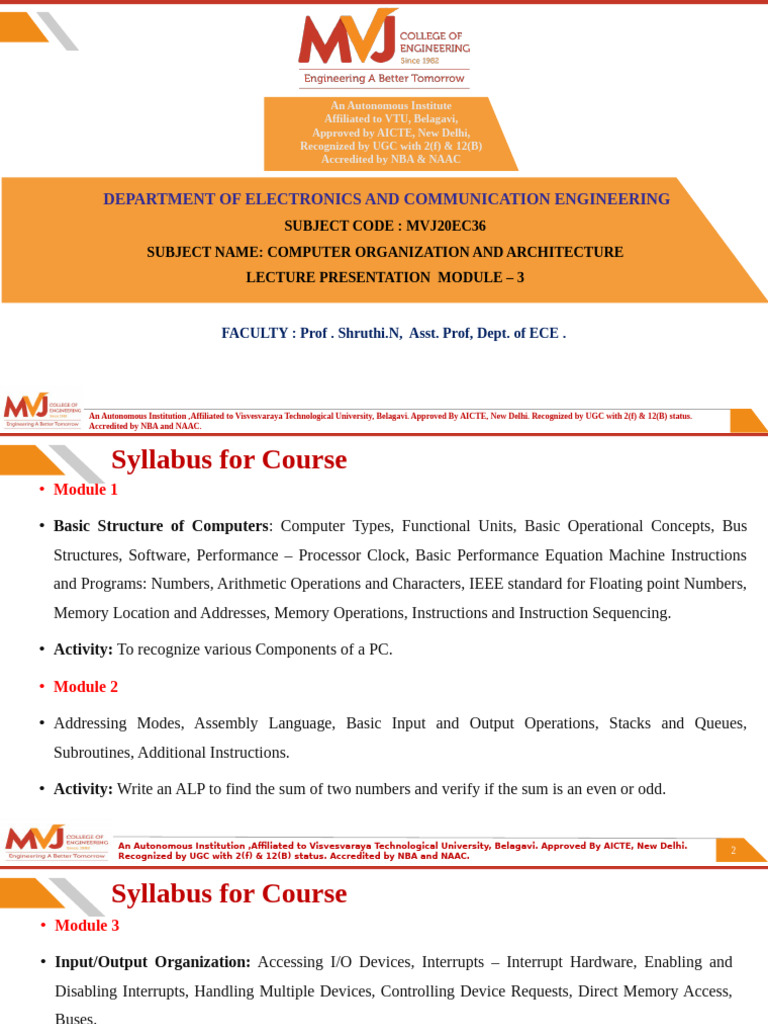 Mvj20ec36 - Lms - Module 4 | PDF | Input/Output | Computer Data Storage