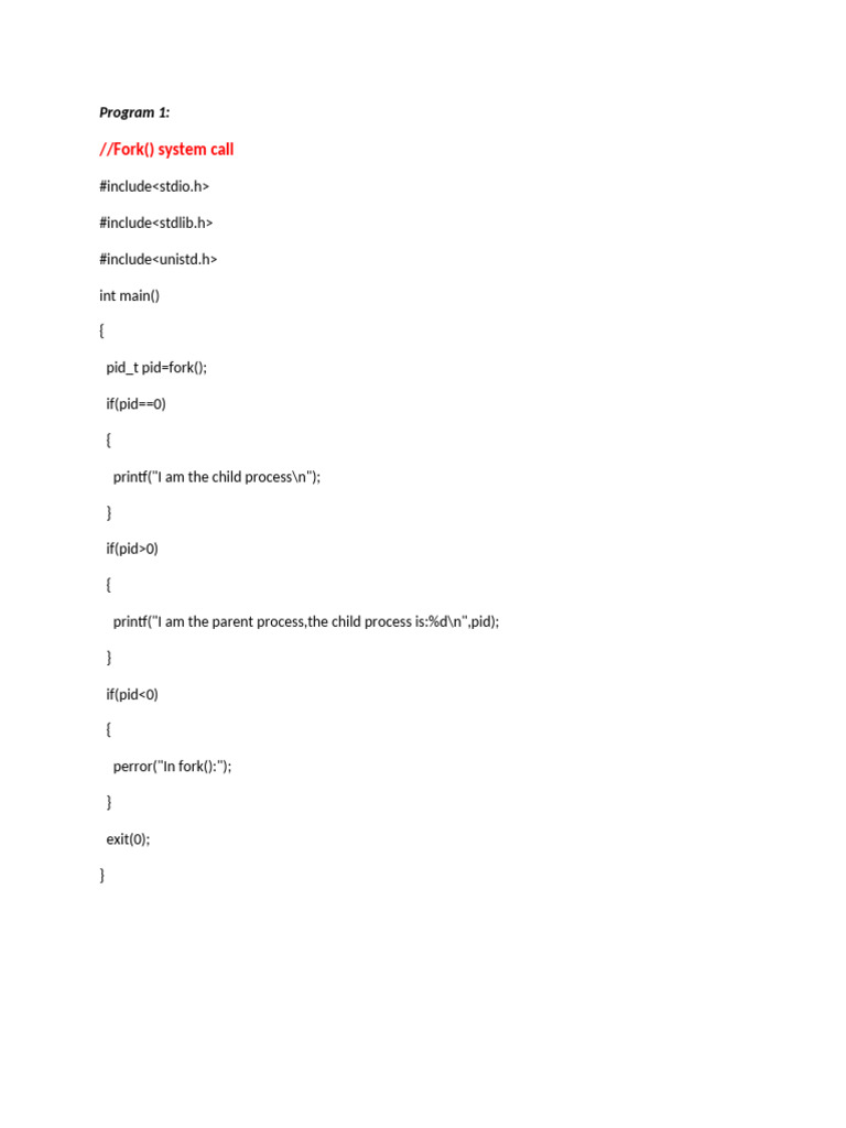 C Programs for Process Management and Scheduling | PDF | Software ...