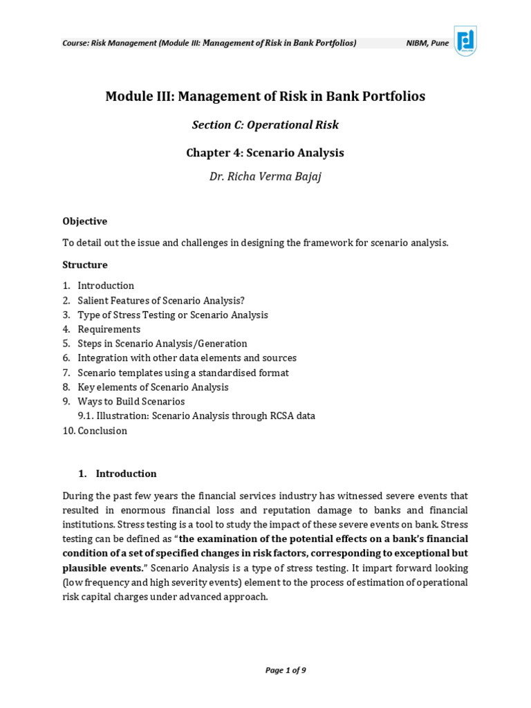 Essential Scenario Analysis in Risk Management | PDF | Risk | Scenario ...