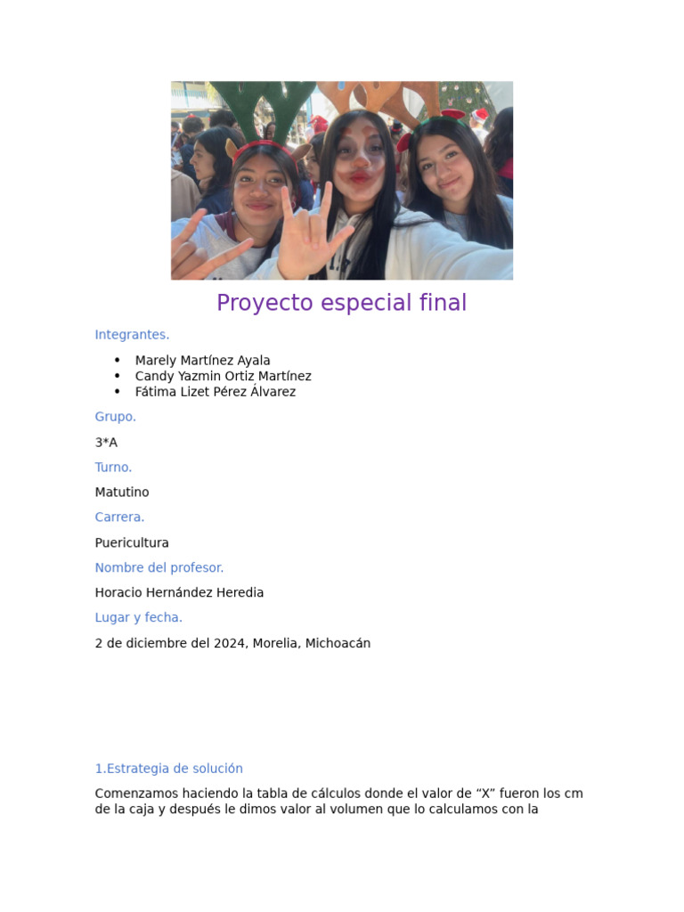 Proyecto Especial Final | PDF