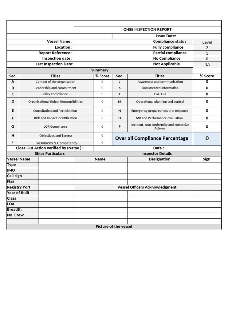 05 QHSE Inspection Report KFS-IMSF-IIA - 00 - 26.01.20 | PDF | Risk